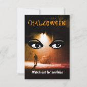 ハロウィーンのゾンビ カード (正面)