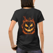 ハロウィーンのダイナミック交差する黒と白 Tシャツ (裏面)