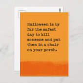 ハロウィーンのツイストユーモアの挨拶 ポストカード (正面/裏面)