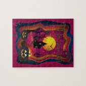 ハロウィーンのデコレーショントリートカートモンスター ジグソーパズル (横)