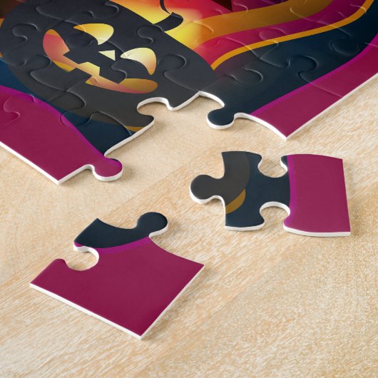 ハロウィーンのデコレーショントリートカートモンスター ジグソーパズル (側面)