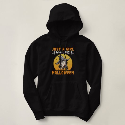 ハロウィーンのデザインが大好きな女の子 パーカ (デザイン正面)