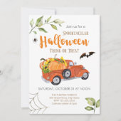 ハロウィーンのトランクまたは治療 招待状 (正面)