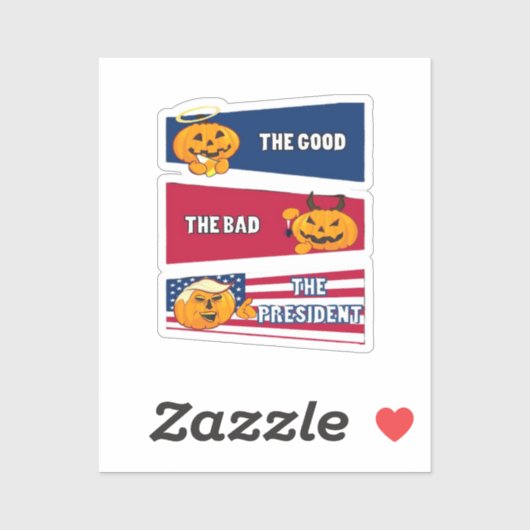 ハロウィーンのトランプキン大統領 シール (シート)