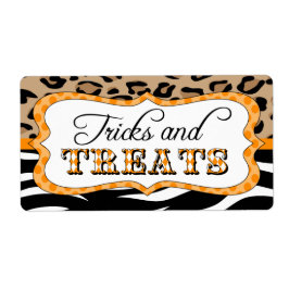 ハロウィーンのトリックと食品ラベルを扱う ラベル