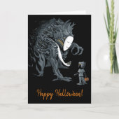 ハロウィーンのトリックに注意 カード (正面)