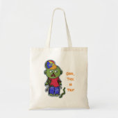 ハロウィーンのトリックまたはトリートバッグ- Zomboy トートバッグ (正面)