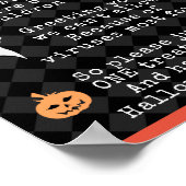 ハロウィーンのトリックまたはパンデミック詩の治療 ポスター (角)