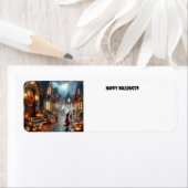 ハロウィーンのトリックまたは子供を扱う ラベル (インサイチュ)