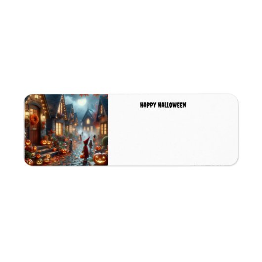 ハロウィーンのトリックまたは子供を扱う ラベル (正面)