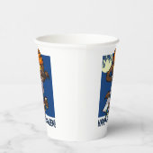 ハロウィーンのトリックまたは小さな漫画の人狼を扱う 紙コップ (右)