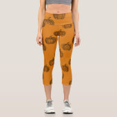 ハロウィーンのドードルボホマンダラパンプキンズ秋 カプリレギンス (正面)