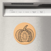 ハロウィーンのドードルボホマンダラパンプキンズ秋 マグネット (インサイチュ (食洗機))