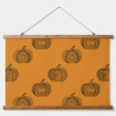 ハロウィーンのドードルボホマンダラパンプキンズ秋 吊り下げ型タペストリー (正面)