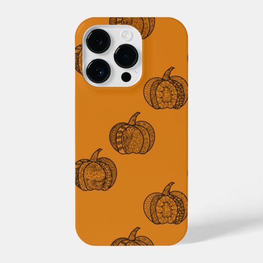 ハロウィーンのドードルボホマンダラパンプキンズ秋 iPhoneケース (裏面)