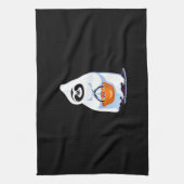 ハロウィーンのナマケモノは幽霊のトリックまたはtr キッチンタオル (縦)