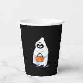 ハロウィーンのナマケモノは幽霊のトリックまたはtr 紙コップ (正面)