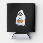 ハロウィーンのナマケモノは幽霊のトリックまたはtr 缶クーラー (正面)