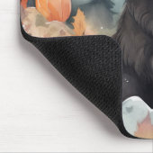 ハロウィーンのニューファンドランドとカボチャ怖い マウスパッド (コーナー)