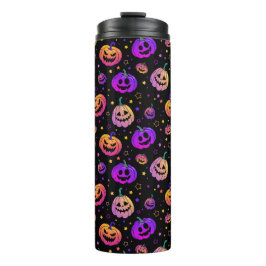 ハロウィーンのネオンカボチャ模様 タンブラー