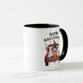 ハロウィーンのノームのヴィンテージトラック マグカップ (正面右)