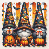 ハロウィーンのノーム紙コースター ペーパーコースター (正面)