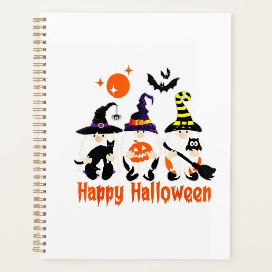 ハロウィーンのノーム かわいい 秋のかぼちゃ プランナー手帳 (正面)