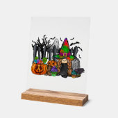 ハロウィーンのノーム アクリルサイン (傾斜)