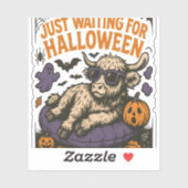 ハロウィーンのハイランド・カウズを待っている シール (シート)