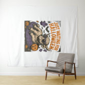 ハロウィーンのハイランド・カウズを待っている タペストリー (インサイチュ(横))