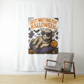 ハロウィーンのハイランド・カウズを待っている タペストリー (インサイチュ)