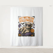 ハロウィーンのハイランド・カウズを待っている タペストリー (正面)