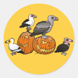ハロウィーンのハゲワシ ラウンドシール