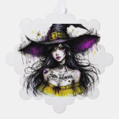 ハロウィーンのハッピーハローウィンで魅惑 オーナメントカード (正面)