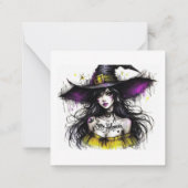 ハロウィーンのハッピーハローウィンで魅惑 ノートカード (裏面)