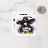 ハロウィーンのハッピーハローウィンで魅惑 ノートカード (正面/裏面インサイチュ)