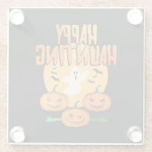 ハロウィーンのハッピーハーティング ガラスコースター (裏面)