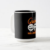 ハロウィーンのハロウィーンの女王 ツートーンマグカップ (正面左)