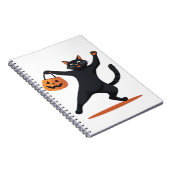 ハロウィーンのバッシュでグルーピングする黒猫 ノートブック (右側)