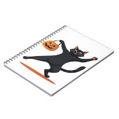 ハロウィーンのバッシュでグルーピングする黒猫 ノートブック (左側)