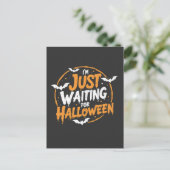 ハロウィーンのバティ不気味ギフトを待つ ポストカード (スタンド正面)