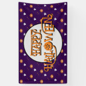 ハロウィーンのパターンとメッセージ 横断幕 (縦)