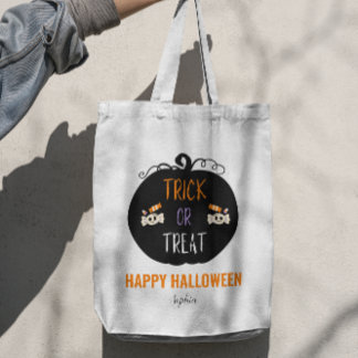 ハロウィーンのパーソナライズ可能なトリックまたは治療 トートバッグ