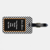 ハロウィーンのパーティーの好意をトリックまたは扱う ラゲッジタグ (裏面横)