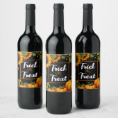 ハロウィーンのパーティーの好意ワインをトリックまたは治療する ワインラベル (ボトル)