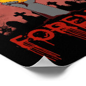 ハロウィーンのピクルボール ポスター (角)