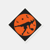 ハロウィーンのピックボール選手 スタンダードカクテルナプキン (角)