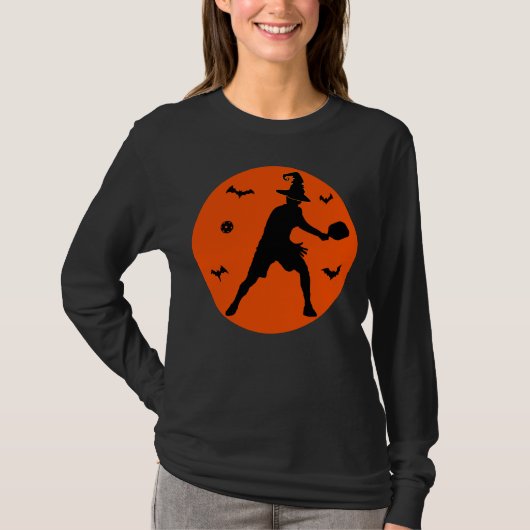 ハロウィーンのピックボール選手 Tシャツ (正面)