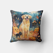 ハロウィーンのフィンランドのラプパンとカボチャ怖い クッション (裏面)