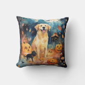 ハロウィーンのフィンランドのラプパンとカボチャ怖い クッション (正面)